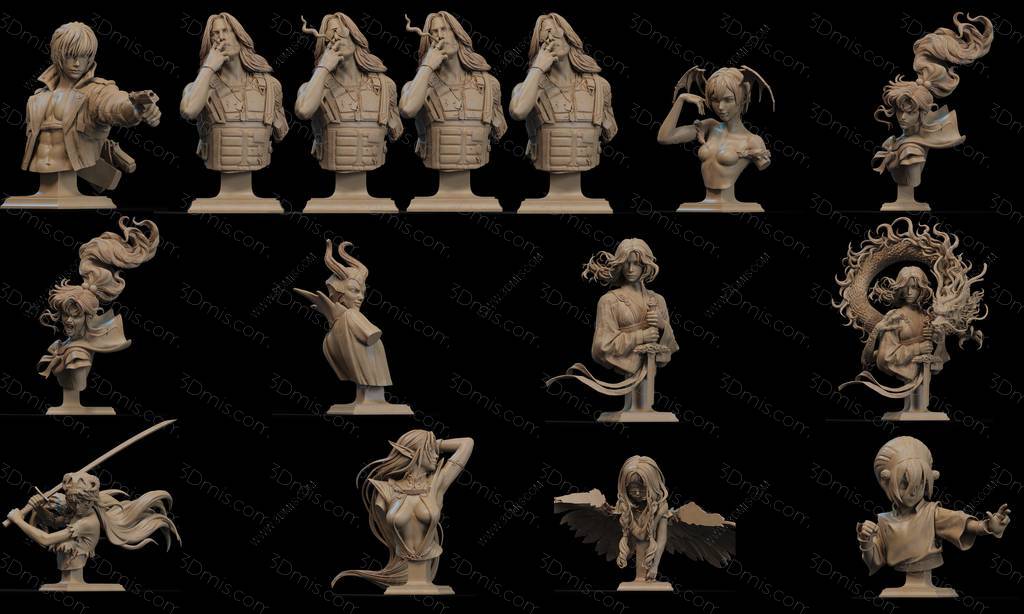 P站图纸印象馆 CA3D 2025年7月半身像合集 CA3D 2025年7月半身像合集