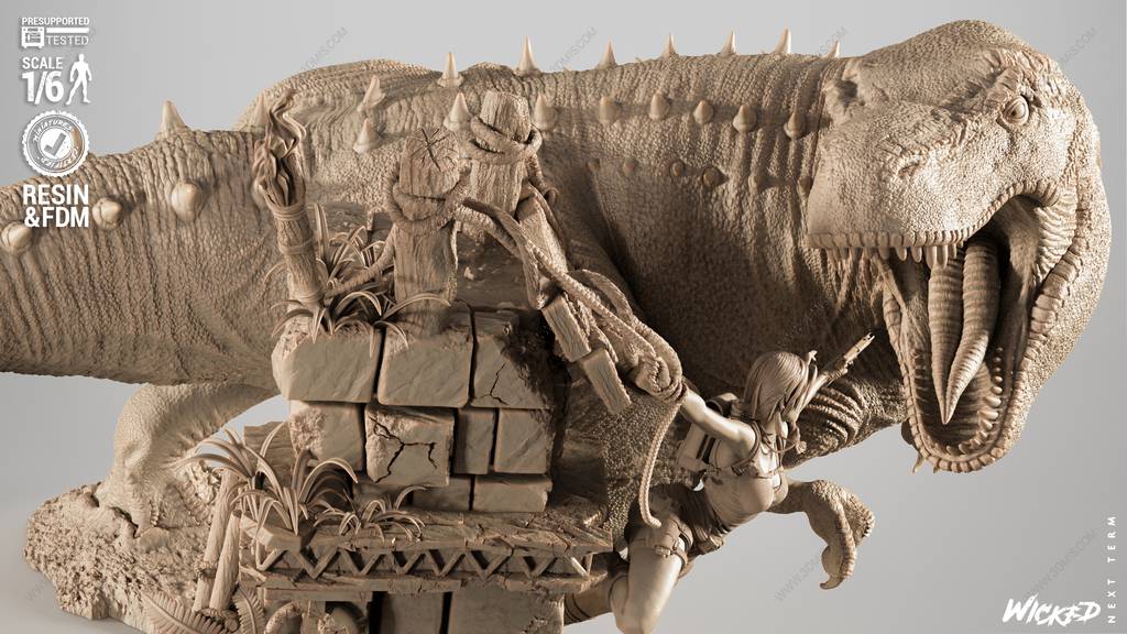 P站图纸印象馆 3DWicked 古墓丽影 劳拉·克劳馥大战霸王龙 3DWicked 古墓丽影 劳拉·克劳馥大战霸王龙