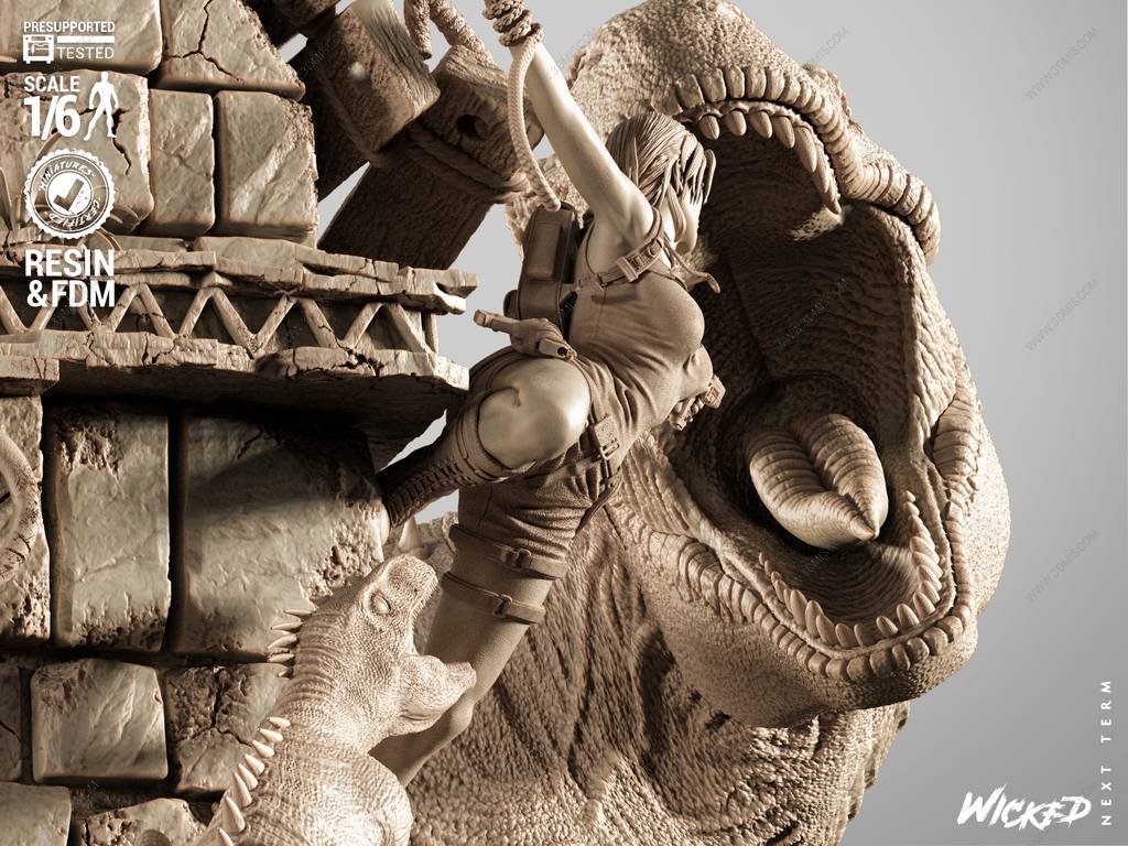 P站图纸印象馆 3DWicked 古墓丽影 劳拉·克劳馥大战霸王龙 3DWicked 古墓丽影 劳拉·克劳馥大战霸王龙