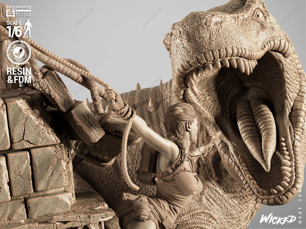 P站图纸印象馆 3DWicked 古墓丽影 劳拉·克劳馥大战霸王龙 3DWicked 古墓丽影 劳拉·克劳馥大战霸王龙
