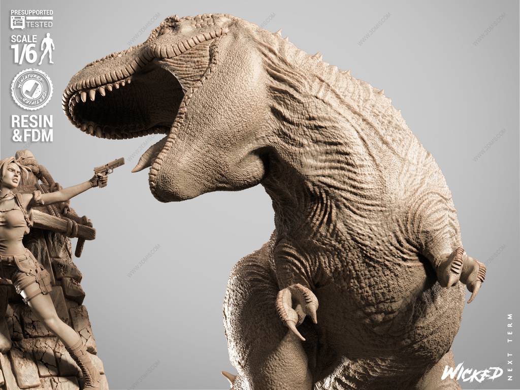 P站图纸印象馆 3DWicked 古墓丽影 劳拉·克劳馥大战霸王龙 3DWicked 古墓丽影 劳拉·克劳馥大战霸王龙