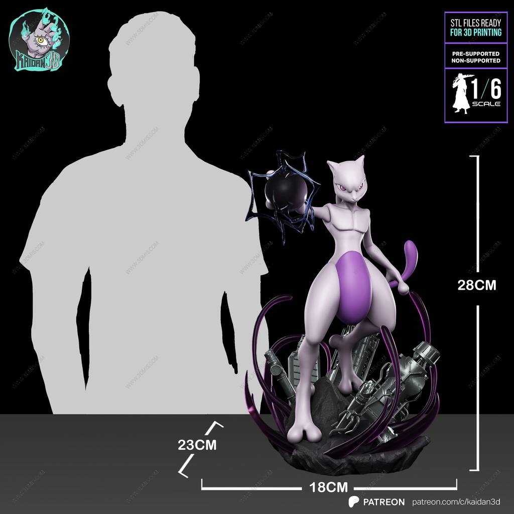 P站图纸印象馆 Kaidan 精灵宝可梦 超梦 Kaidan 精灵宝可梦 超梦