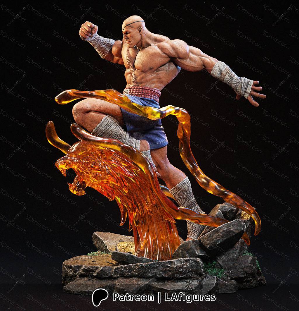 P站图纸印象馆 L.A Figures 街头霸王 沙加特 L.A Figures 街头霸王 沙加特