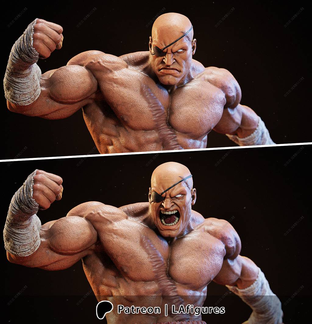 P站图纸印象馆 L.A Figures 街头霸王 沙加特 L.A Figures 街头霸王 沙加特