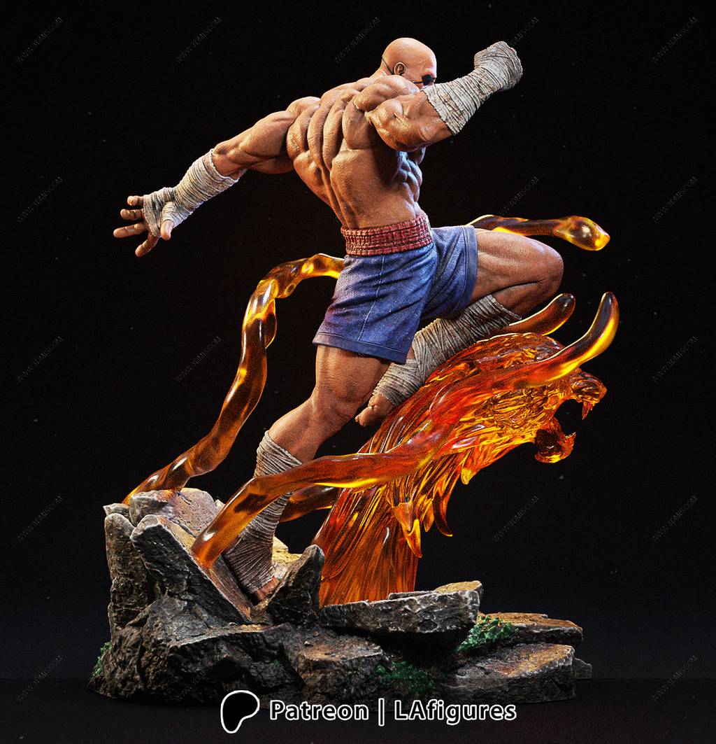 P站图纸印象馆 L.A Figures 街头霸王 沙加特 L.A Figures 街头霸王 沙加特