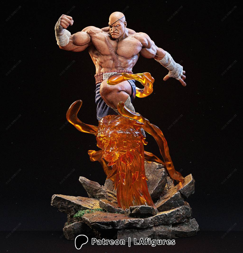 P站图纸印象馆 L.A Figures 街头霸王 沙加特 L.A Figures 街头霸王 沙加特