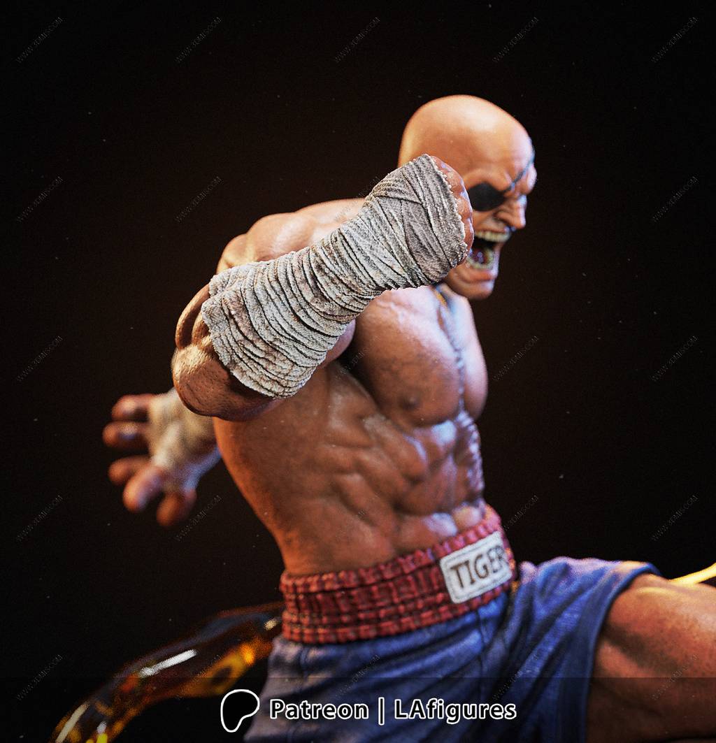 P站图纸印象馆 L.A Figures 街头霸王 沙加特 L.A Figures 街头霸王 沙加特