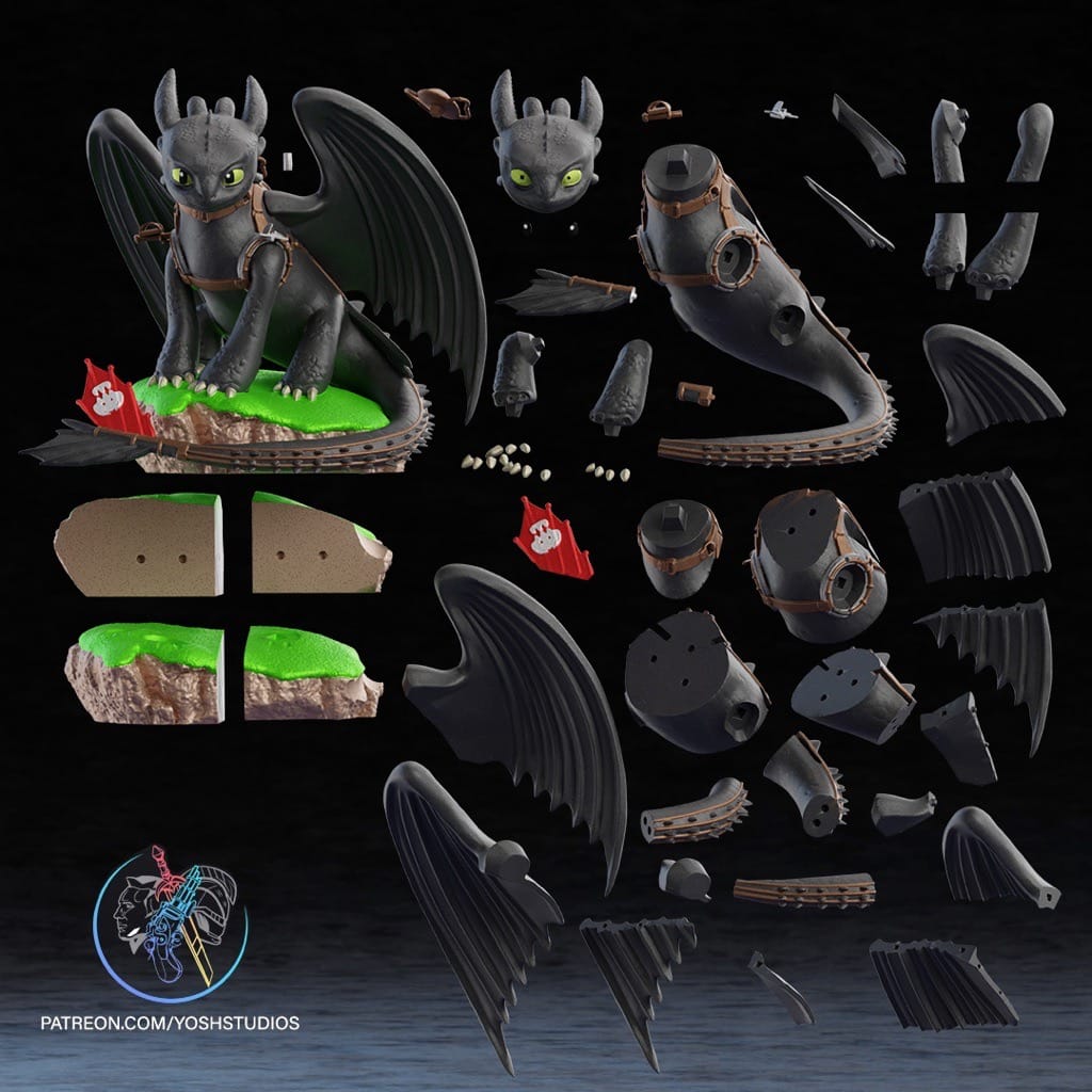 P站图纸印象馆 Yosh 驯龙高手 无牙仔 Yosh 驯龙高手 无牙仔