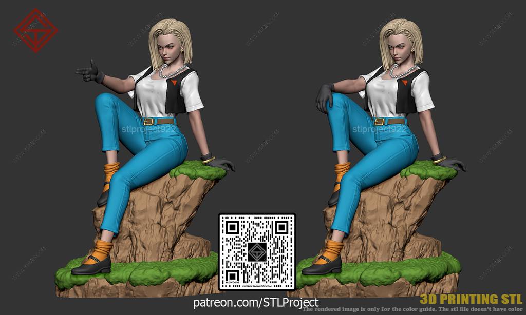 P站图纸印象馆 STL Project 龙珠 人造人18号 STL Project 龙珠 人造人18号