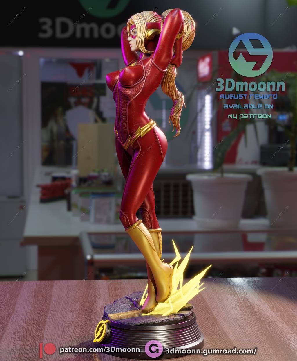 P站图纸印象馆 3Dmoonn DC漫画 闪电侠 3Dmoonn DC漫画 闪电侠