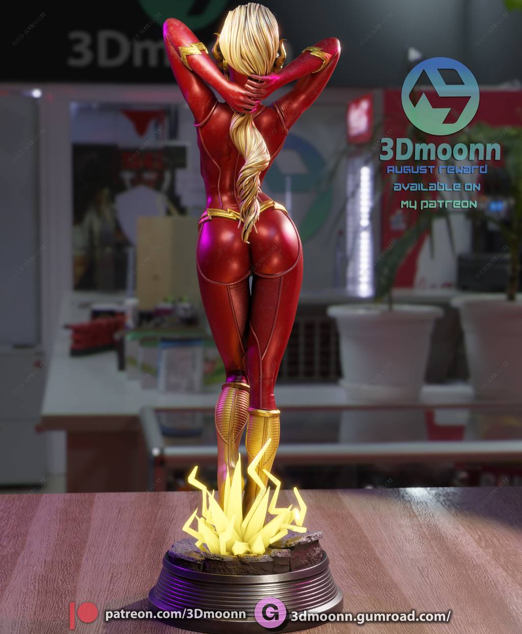 P站图纸印象馆 3Dmoonn DC漫画 闪电侠 3Dmoonn DC漫画 闪电侠