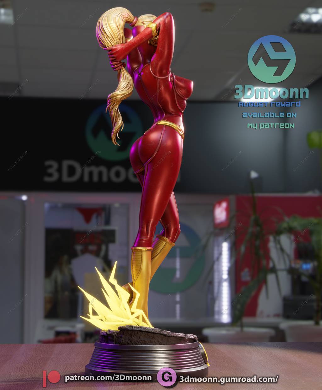 P站图纸印象馆 3Dmoonn DC漫画 闪电侠 3Dmoonn DC漫画 闪电侠