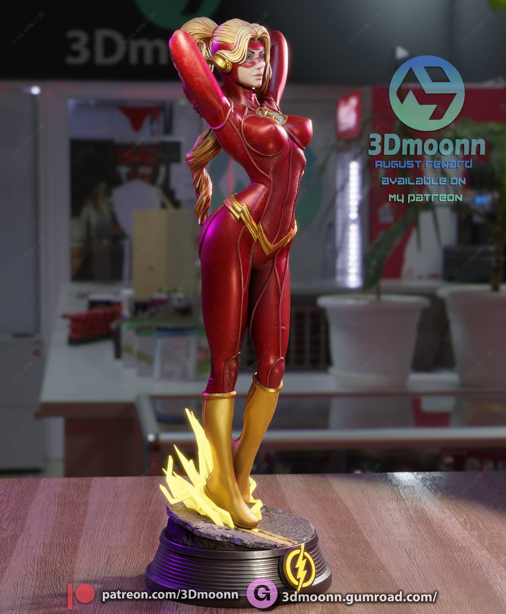 P站图纸印象馆 3Dmoonn DC漫画 闪电侠 3Dmoonn DC漫画 闪电侠