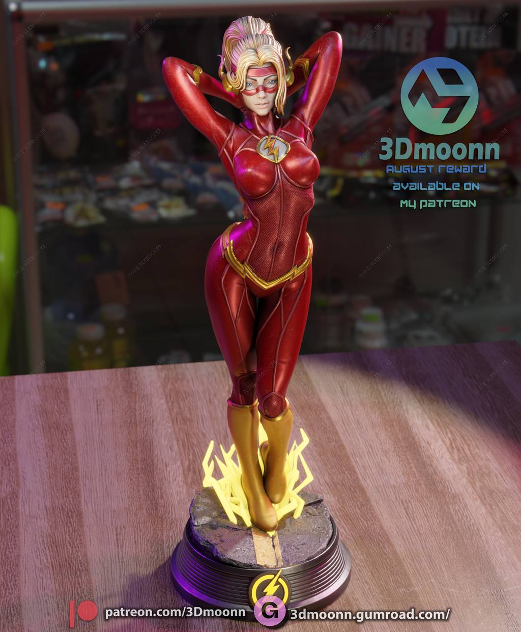 P站图纸印象馆 3Dmoonn DC漫画 闪电侠 3Dmoonn DC漫画 闪电侠