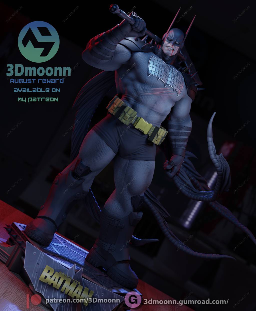 P站图纸印象馆 3Dmoonn DC漫画 蝙蝠侠 3Dmoonn DC漫画 蝙蝠侠