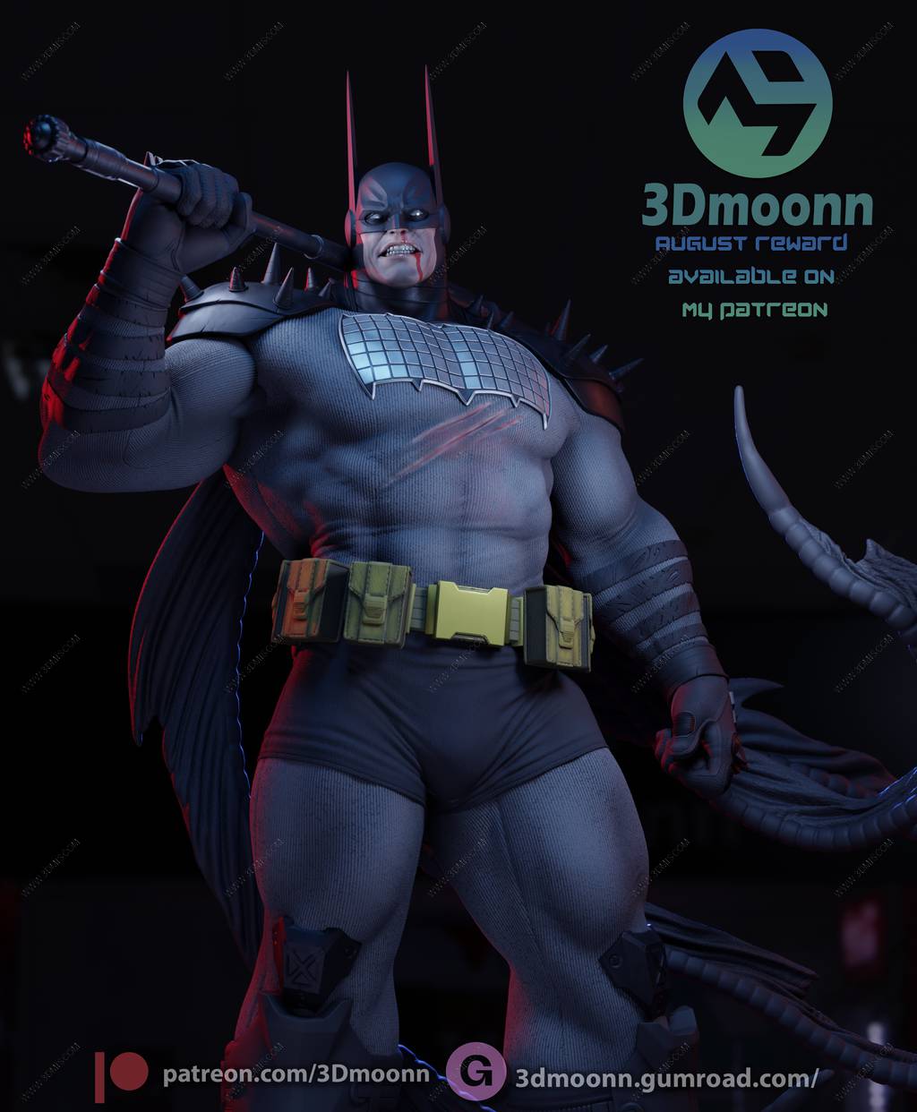 P站图纸印象馆 3Dmoonn DC漫画 蝙蝠侠 3Dmoonn DC漫画 蝙蝠侠