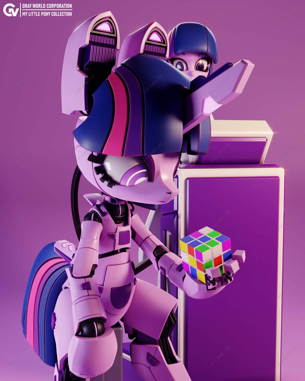 P站图纸印象馆 GrayWorld 小马宝莉 紫悦 GrayWorld 小马宝莉 紫悦