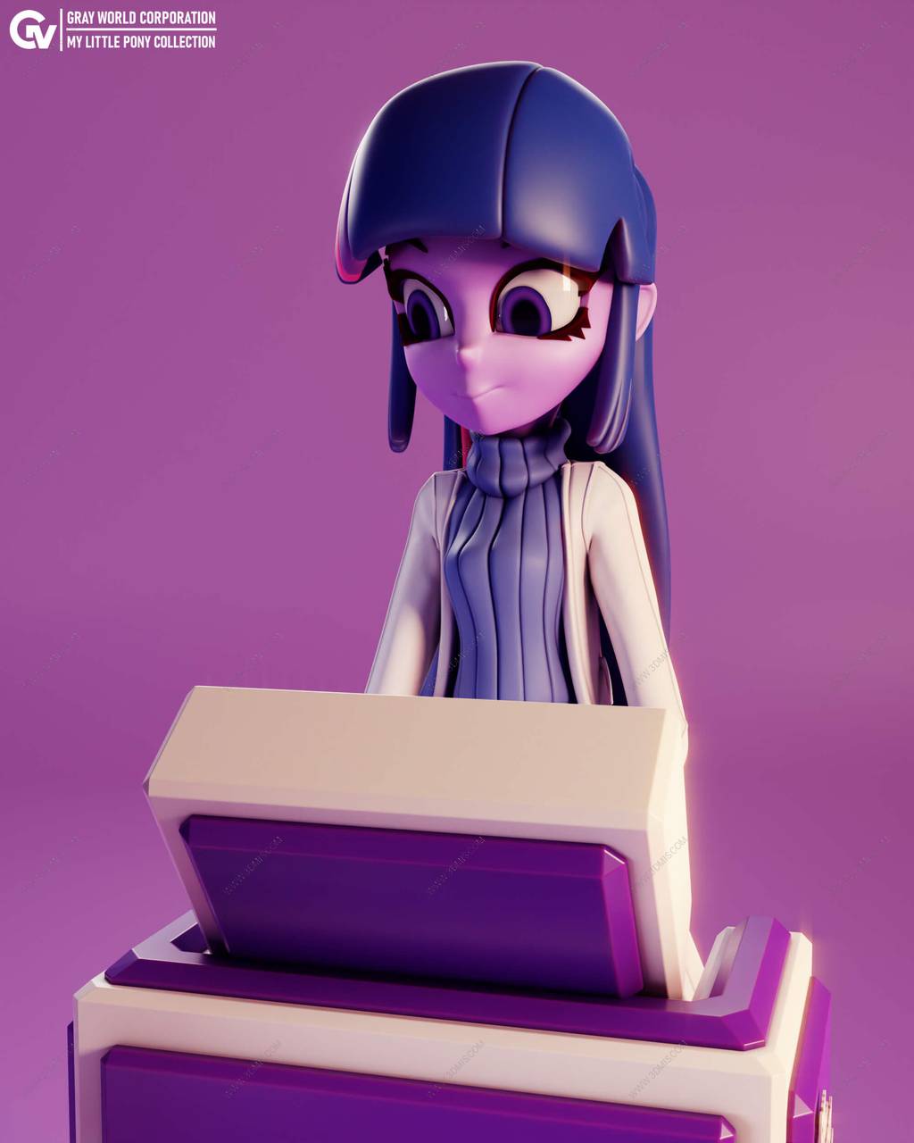 P站图纸印象馆 GrayWorld 小马宝莉 紫悦 GrayWorld 小马宝莉 紫悦