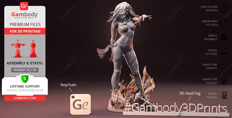 P站图纸印象馆 Gambody 漫威 凤凰女 Gambody 漫威 凤凰女