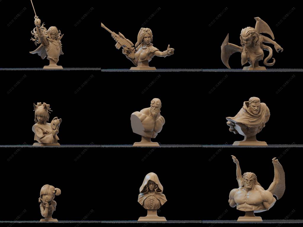 P站图纸印象馆 CA3D 2025年半身像合集 CA3D 2025年半身像合集