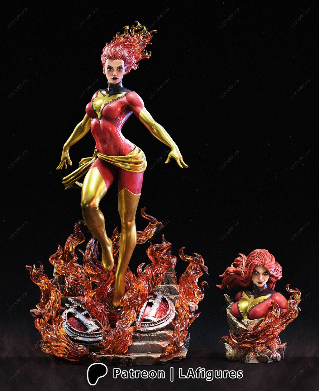 P站图纸印象馆 L.A Figures 漫威 凤凰女 L.A Figures 漫威 凤凰女