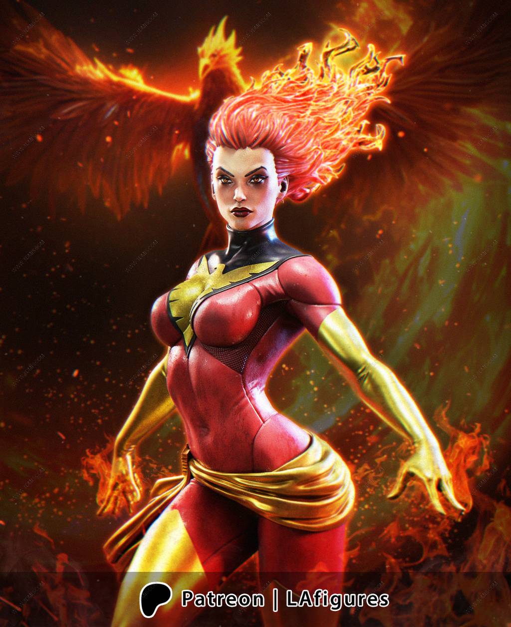 P站图纸印象馆 L.A Figures 漫威 凤凰女 L.A Figures 漫威 凤凰女
