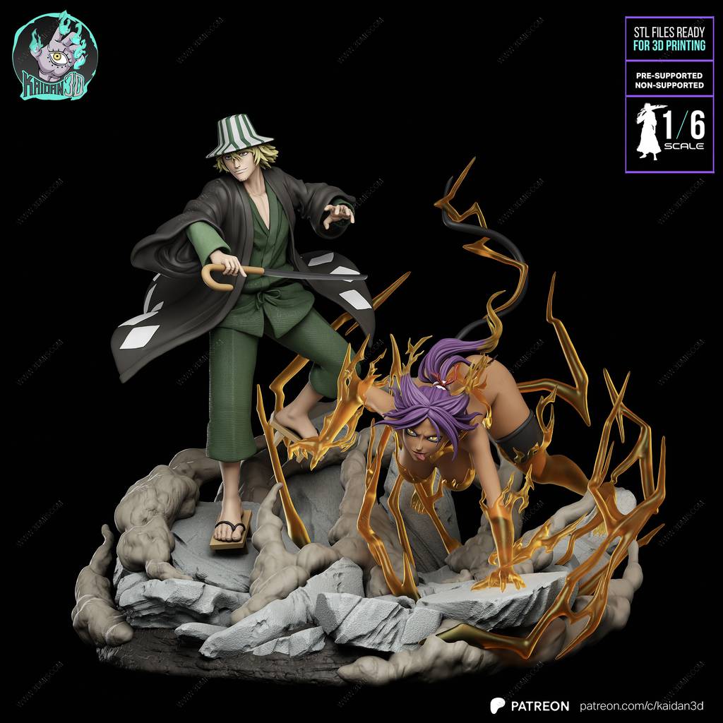 P站图纸印象馆 Kaidan 死神 四枫院夜一和黑崎一心 Kaidan 死神 四枫院夜一和黑崎一心