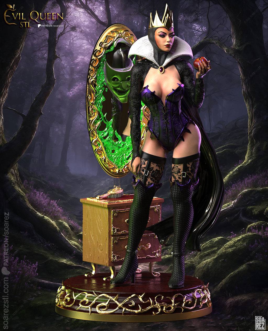 P站图纸印象馆 Soarez3D 白雪公主 坏皇后 Soarez3D 白雪公主 坏皇后