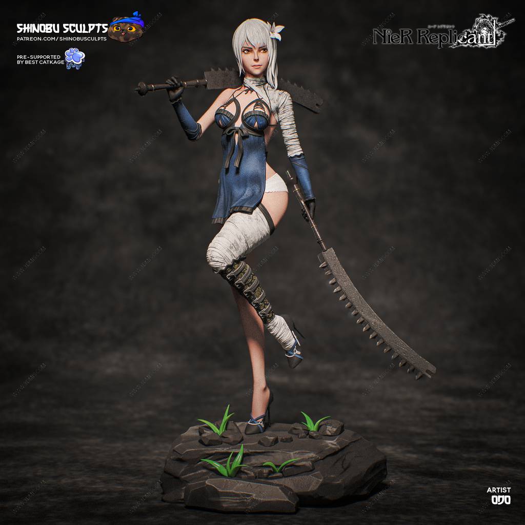 P站图纸印象馆 Shinobu Sculpts 尼尔:人工生命 凯宁 Shinobu Sculpts 尼尔:人工生命 凯宁