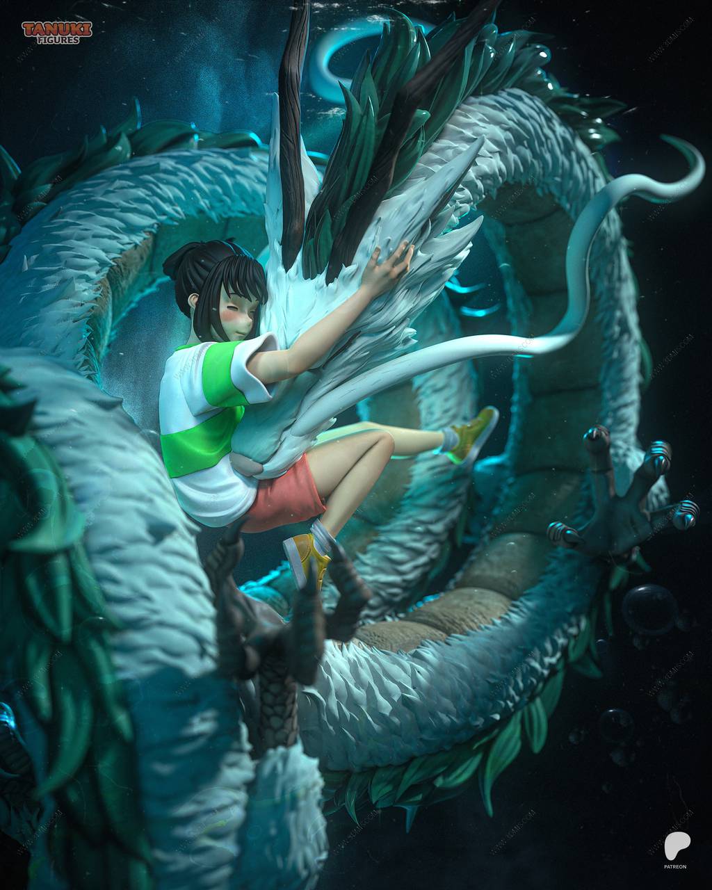 P站图纸印象馆 Tanuki Figures 千与千寻 千寻与赈早见琥珀主 Tanuki Figures 千与千寻 千寻与赈早见琥珀主