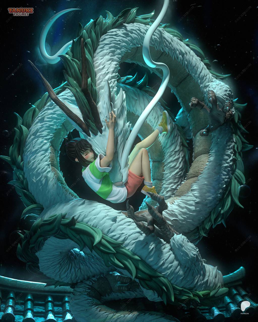 P站图纸印象馆 Tanuki Figures 千与千寻 千寻与赈早见琥珀主 Tanuki Figures 千与千寻 千寻与赈早见琥珀主