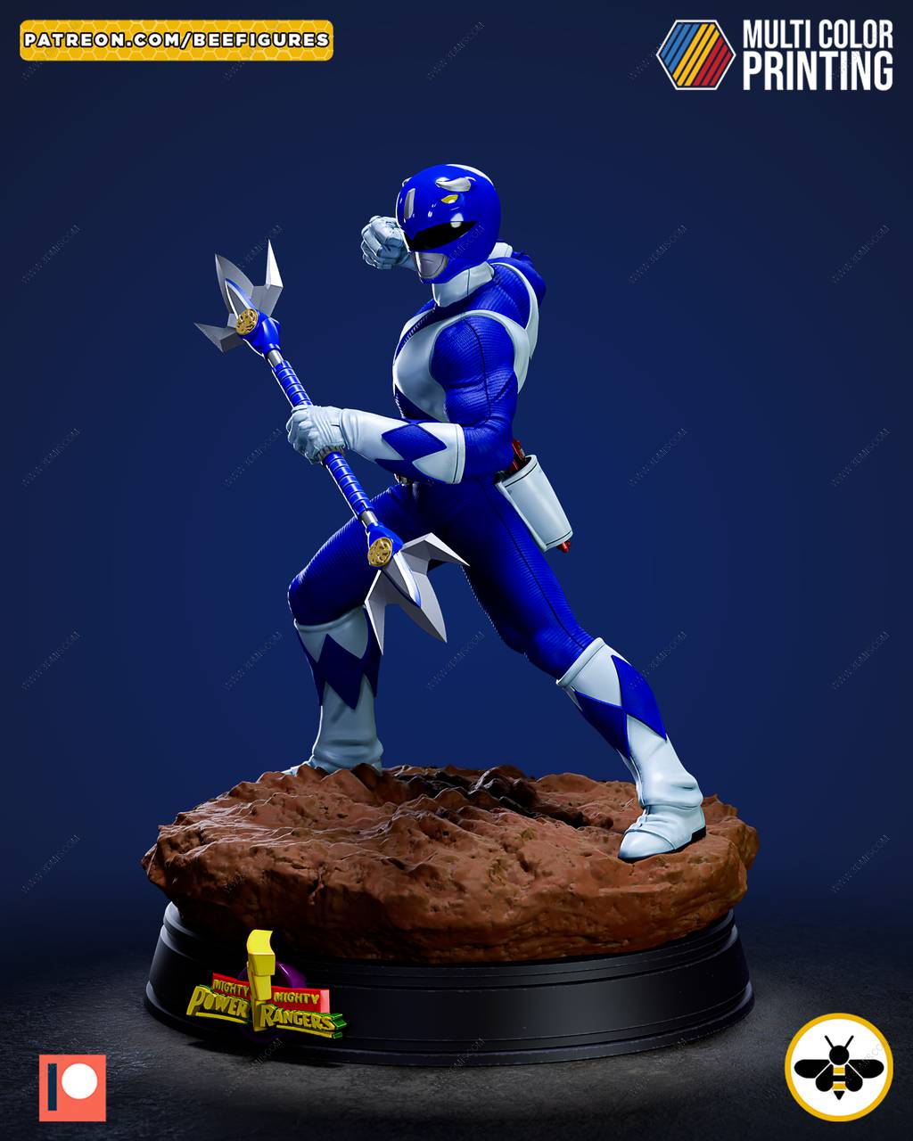 P站图纸印象馆 Bee Figures 超凡战队 蓝衣战士比利 Bee Figures 超凡战队 蓝衣战士比利