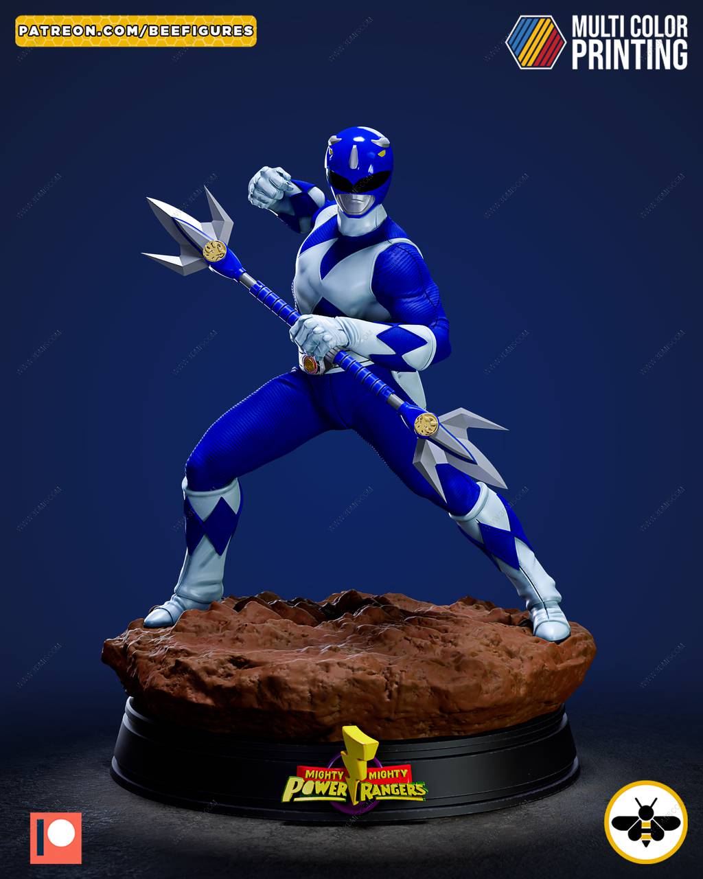 P站图纸印象馆 Bee Figures 超凡战队 蓝衣战士比利 Bee Figures 超凡战队 蓝衣战士比利