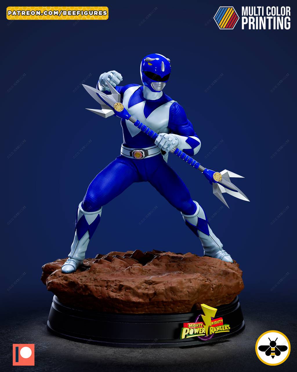 P站图纸印象馆 Bee Figures 超凡战队 蓝衣战士比利 Bee Figures 超凡战队 蓝衣战士比利