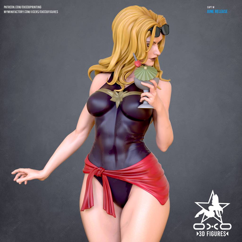 P站图纸印象馆 OXO3D 漫威 惊奇队长 OXO3D 漫威 惊奇队长