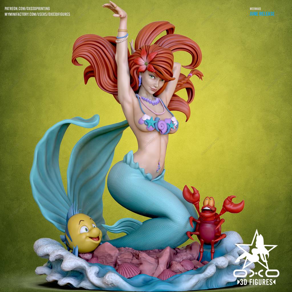 P站图纸印象馆 OXO3D 美人鱼 OXO3D 美人鱼