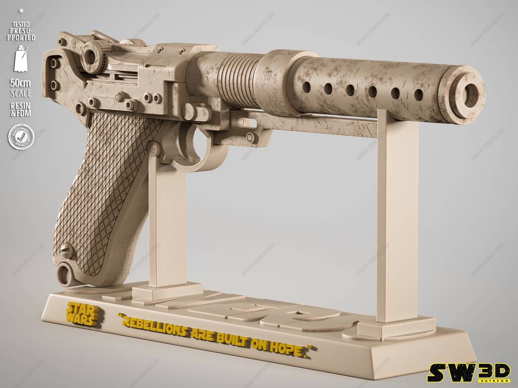 P站图纸印象馆 SW3D 星球大战 琴·厄索的爆能枪 SW3D 星球大战 琴·厄索的爆能枪