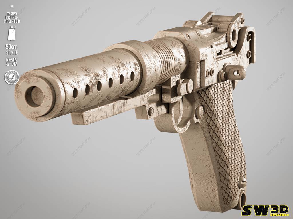P站图纸印象馆 SW3D 星球大战 琴·厄索的爆能枪 SW3D 星球大战 琴·厄索的爆能枪