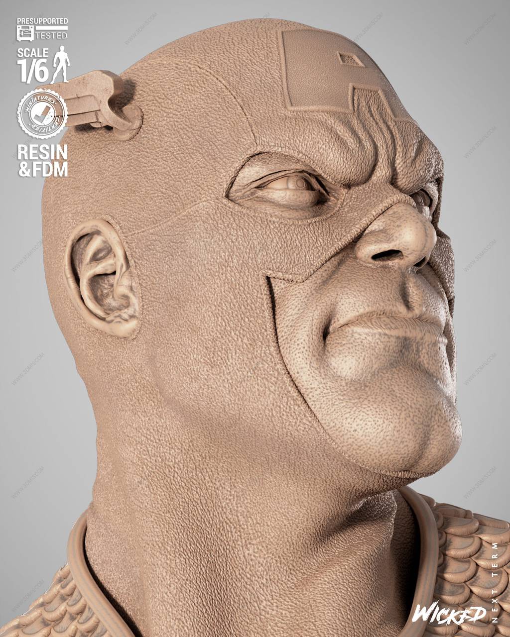 P站图纸印象馆 3DWicked 漫威 美国队长 3DWicked 漫威 美国队长