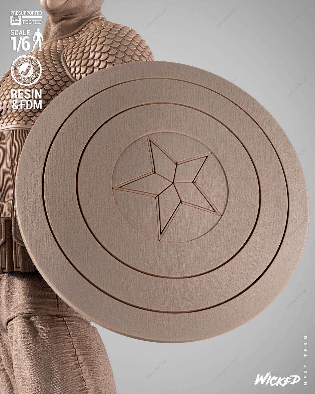 P站图纸印象馆 3DWicked 漫威 美国队长 3DWicked 漫威 美国队长