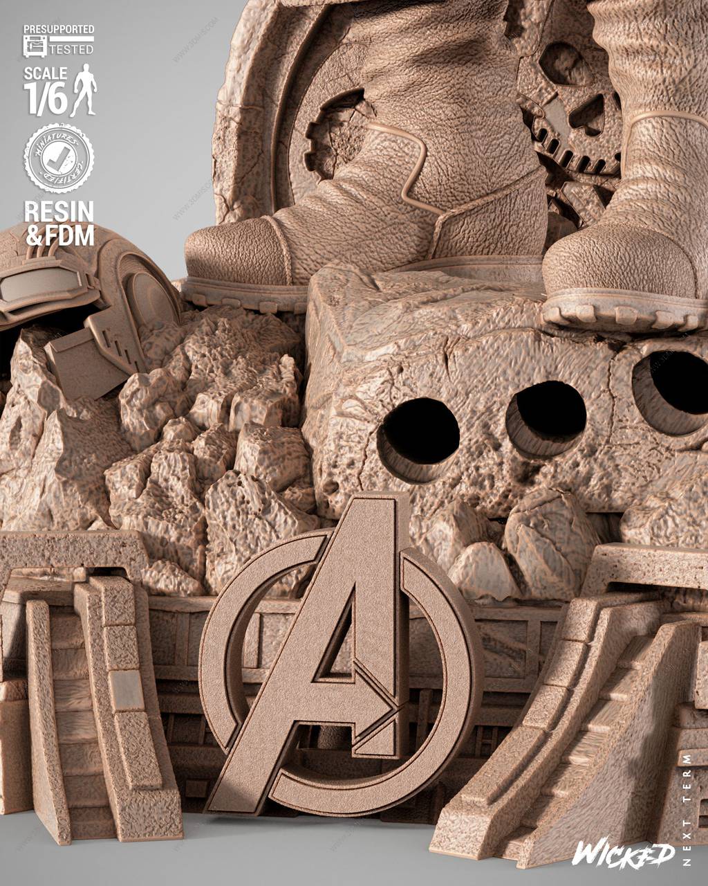 P站图纸印象馆 3DWicked 漫威 美国队长 3DWicked 漫威 美国队长