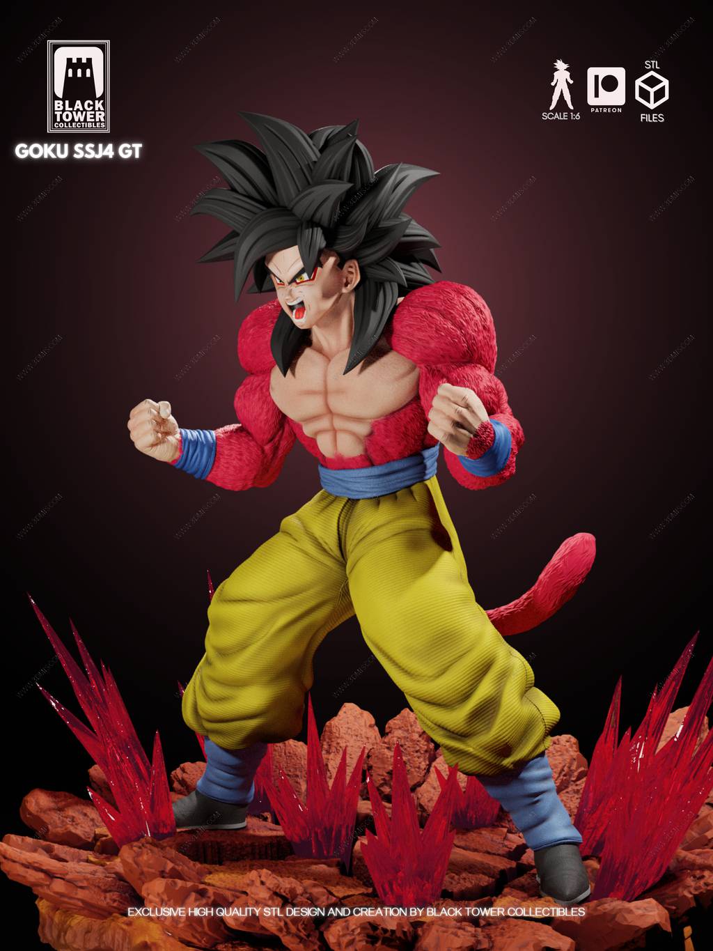 P站图纸印象馆 Black Towe 龙珠 超四孙悟空 Black Towe 龙珠 超四孙悟空