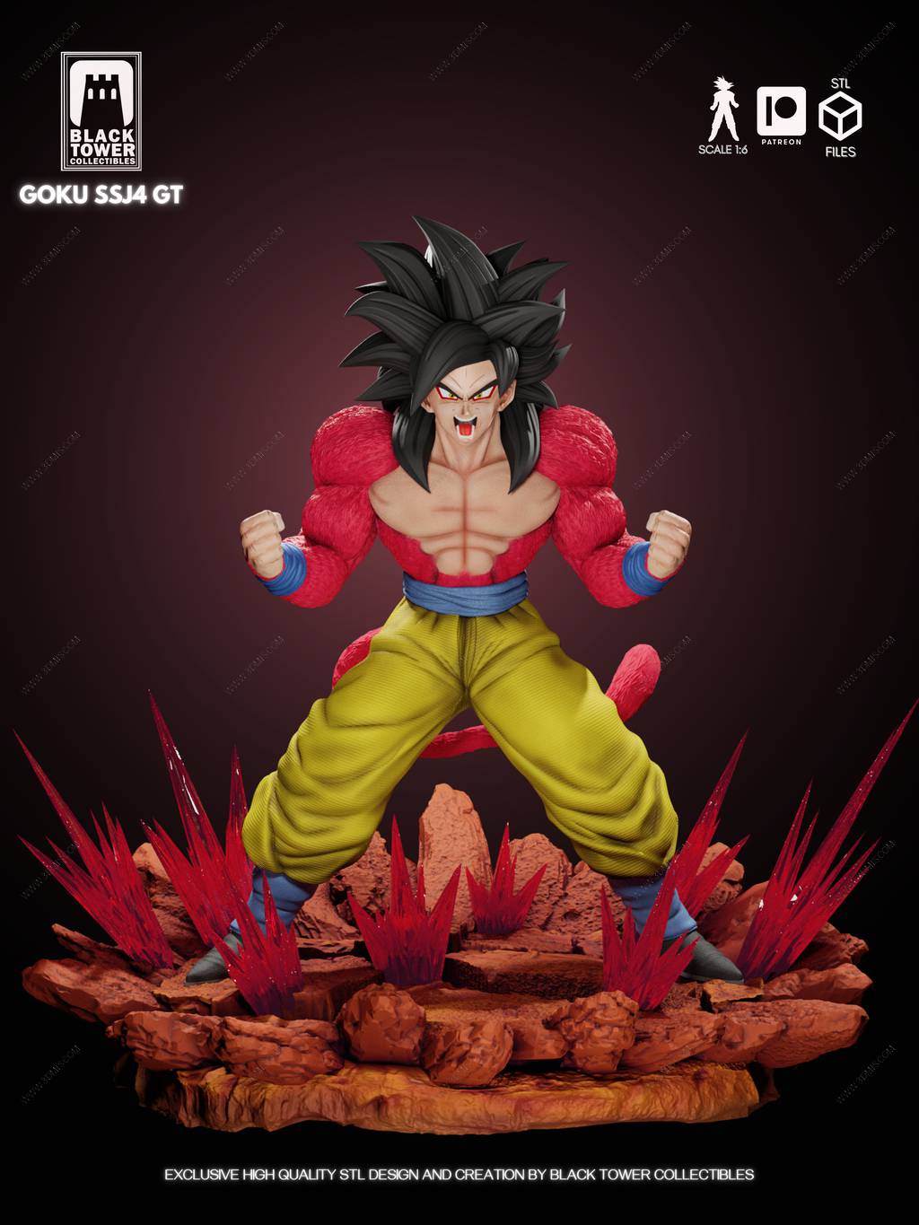 P站图纸印象馆 Black Towe 龙珠 超四孙悟空 Black Towe 龙珠 超四孙悟空