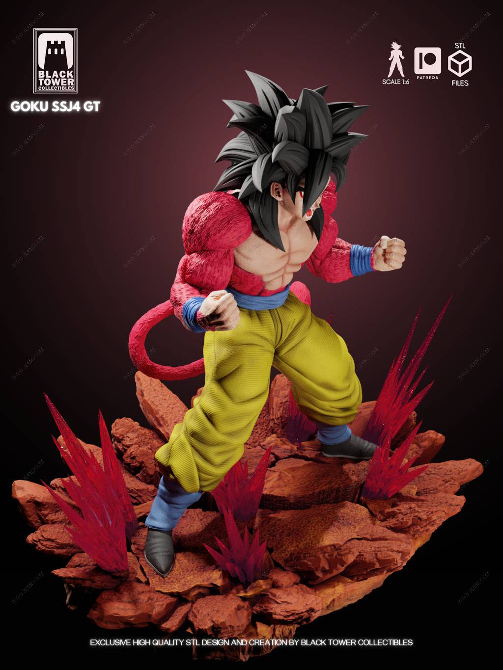 P站图纸印象馆 Black Towe 龙珠 超四孙悟空 Black Towe 龙珠 超四孙悟空