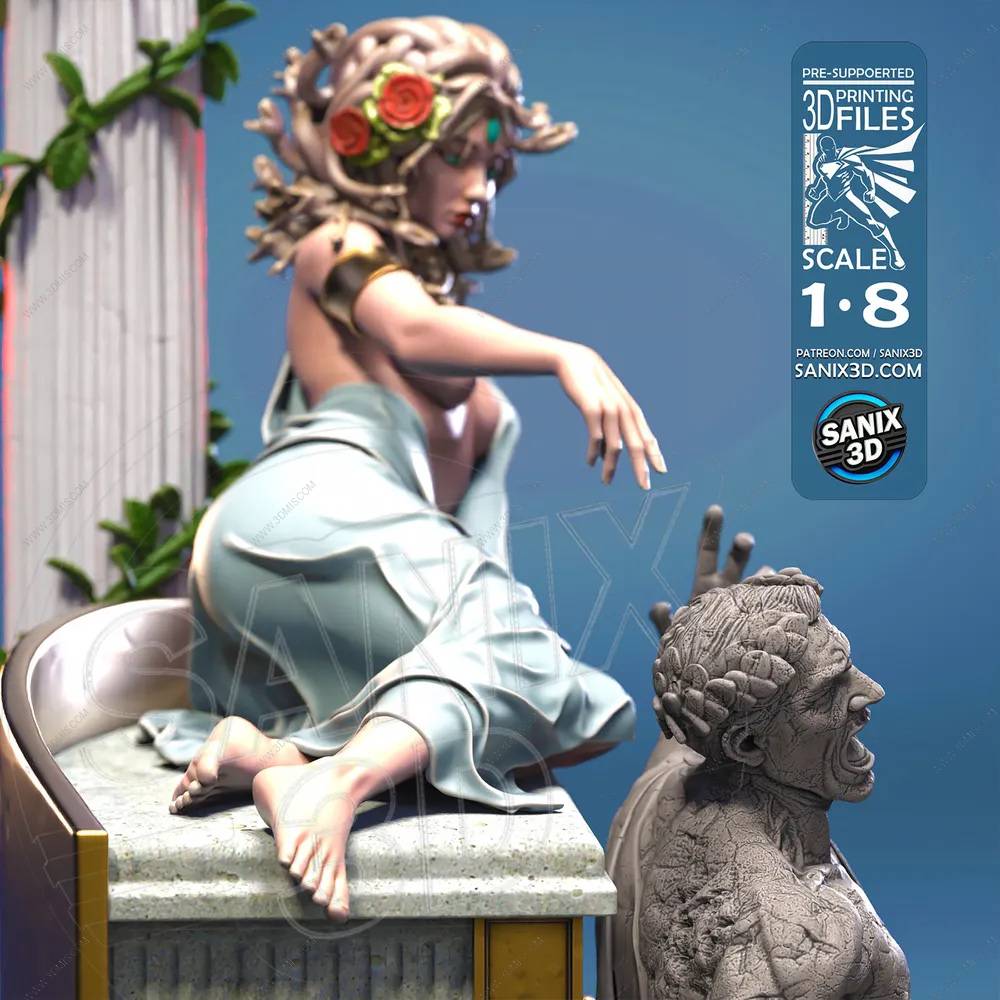 P站图纸印象馆 Sanix3d 美杜莎 Sanix3d 美杜莎