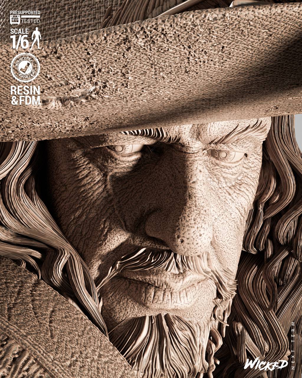 P站图纸印象馆 3DWicked 加勒比海盗 赫克托·巴博萨 3DWicked 加勒比海盗 赫克托·巴博萨