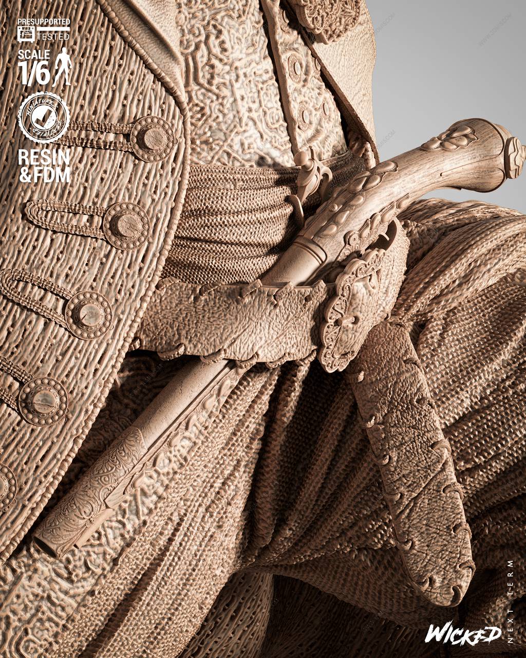 P站图纸印象馆 3DWicked 加勒比海盗 赫克托·巴博萨 3DWicked 加勒比海盗 赫克托·巴博萨