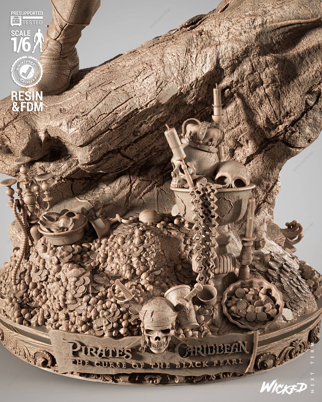 P站图纸印象馆 3DWicked 加勒比海盗 赫克托·巴博萨 3DWicked 加勒比海盗 赫克托·巴博萨