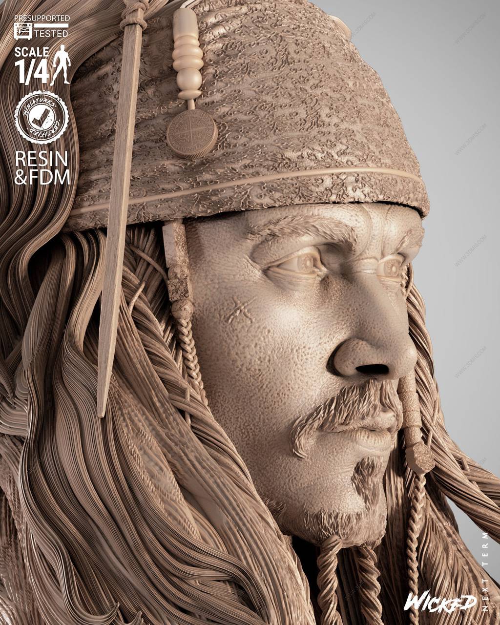 P站图纸印象馆 3DWicked 加勒比海盗 杰克·斯帕罗 3DWicked 加勒比海盗 杰克·斯帕罗