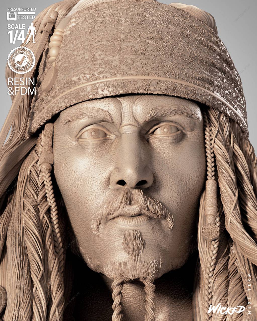 P站图纸印象馆 3DWicked 加勒比海盗 杰克·斯帕罗 3DWicked 加勒比海盗 杰克·斯帕罗